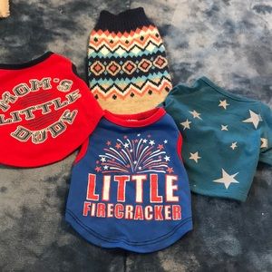 Set of 4 puppy shirts